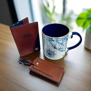 Mug & Travel Passport Wallet for Men Perfect Gift for Him (NWOT)